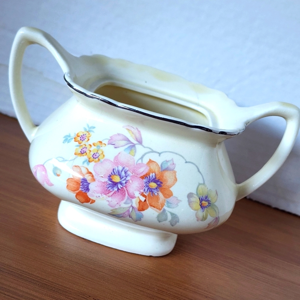 Vintage floral creamer
